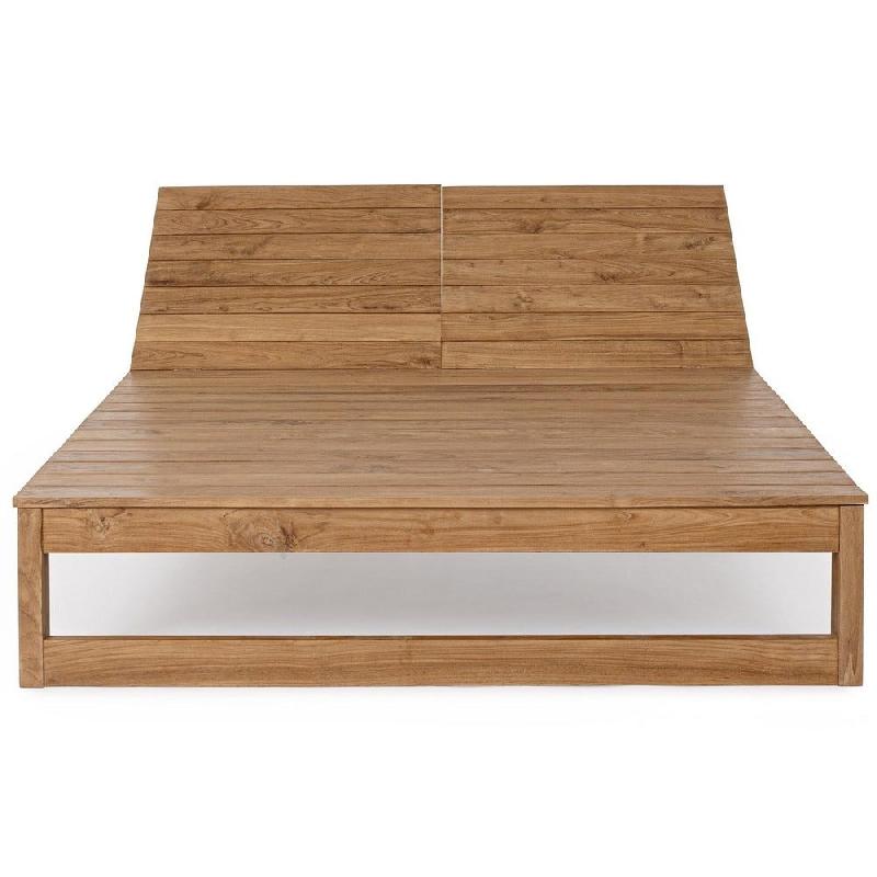 Bain de soleil double Danubio en teck normes FSC 140 x 200 x 70 cm_1