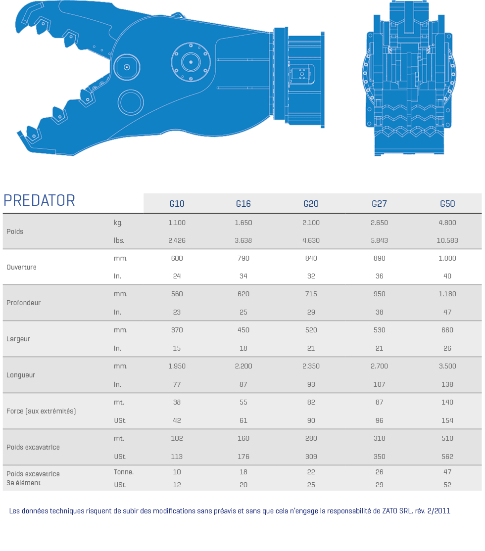 Broyeur pivotant Predator G50 - Zato - capacité de production et démolition versatiles_1