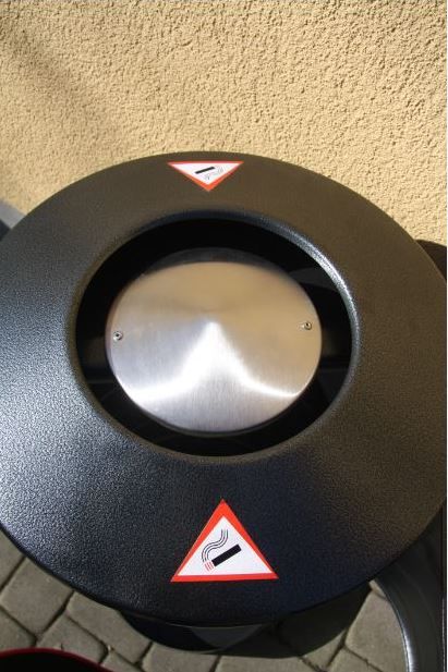 Cendrier poubelle en acier galvanisé - Gamme Australia UrbainEco - Contenance 75-80L_2