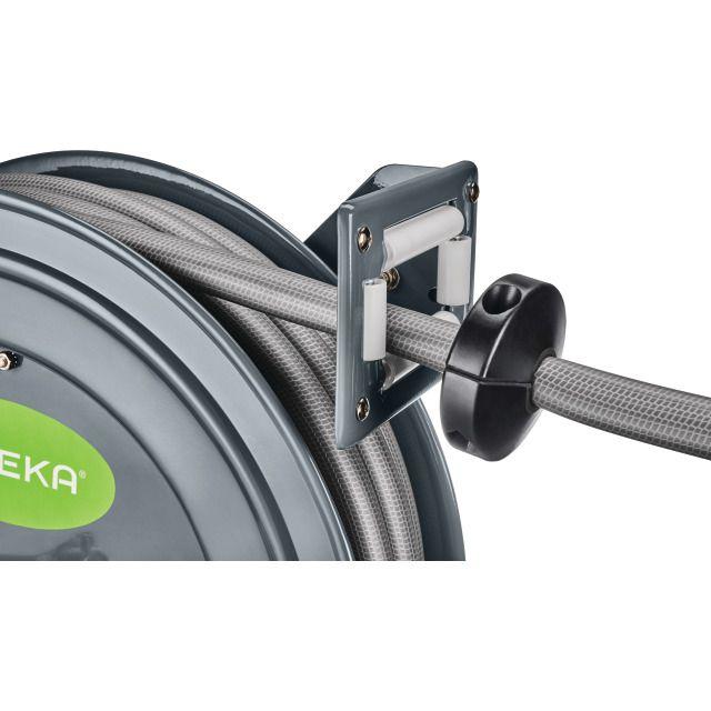 Dévidoir mural automatique en acier poudré Geka Plus PA20SK - Tuyau 3/4'' 20m avec raccords rapides et gicleur laiton_1