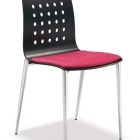 Ingrid V586 - Chaise empilable Dynamica avec piétement métallique et coque en multiplis - Design Jan Sabro_1