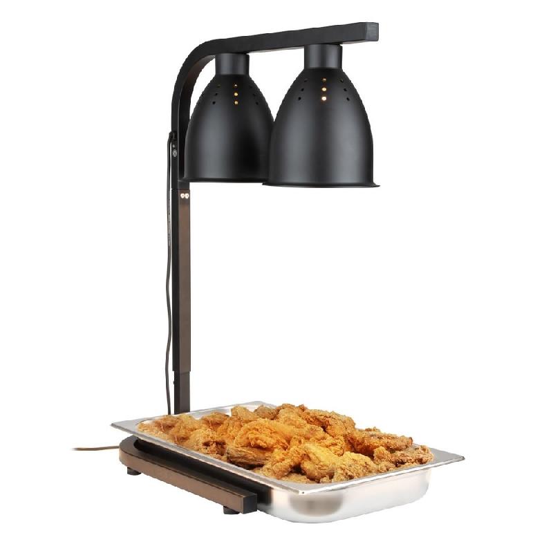 Lampe chauffante double sur pied Buffalo noir mat | Buffalo - JA865_1