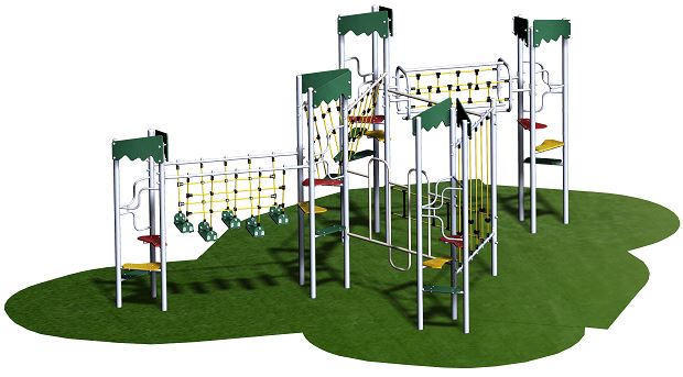 Structure de jeux à 5 tours pour enfants de 2 ans et plus - Gamme ACCROBATICS - Réf. ACC5B_1