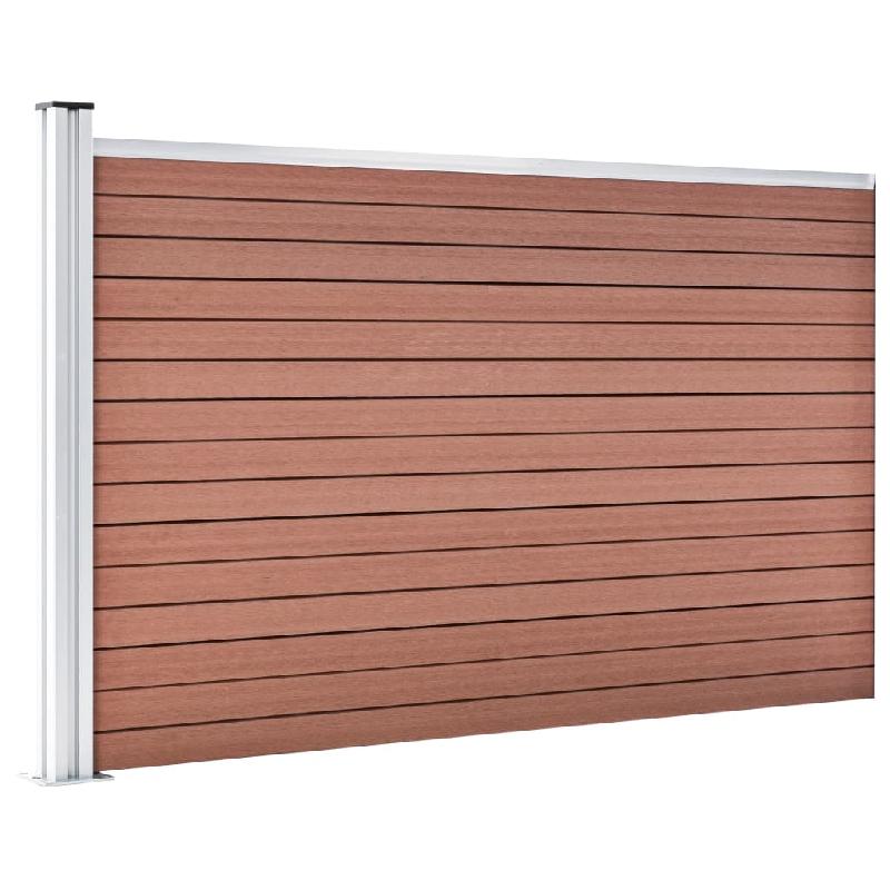 Vidaxl clôture de jardin wpc 175x105 cm marron 49074_1
