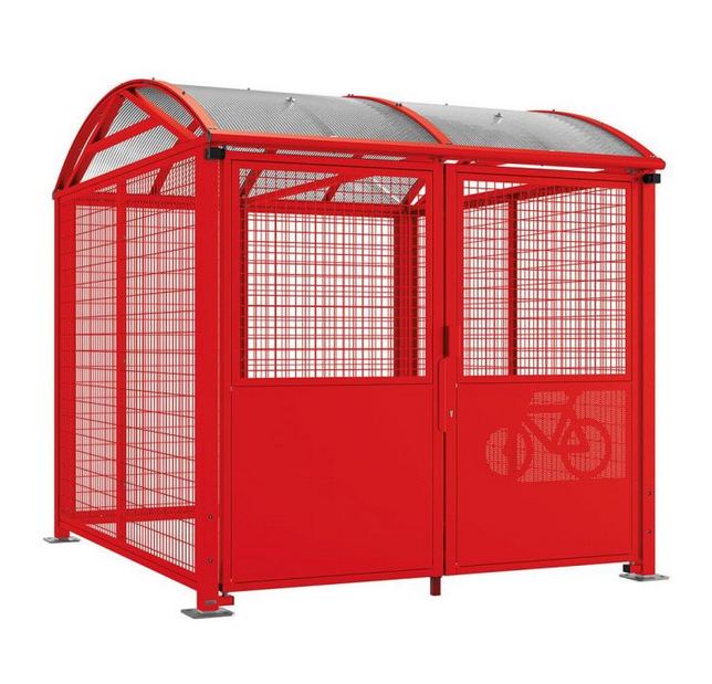 Abri vélos et motos voûte sécurisé L - 2520x2640x2830 mm - Structure acier galvanisé - Toiture anti-intrusion_1