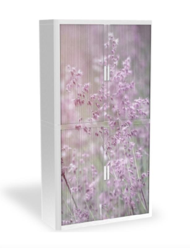 Armoire à rideaux avec décor nature - EasyOffice. - Field Flowers, Haute_1