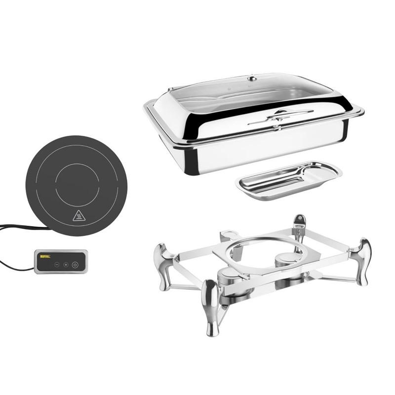 Ensemble chafing dish induction GN 1/1 avec support | Olympia - SA648_1