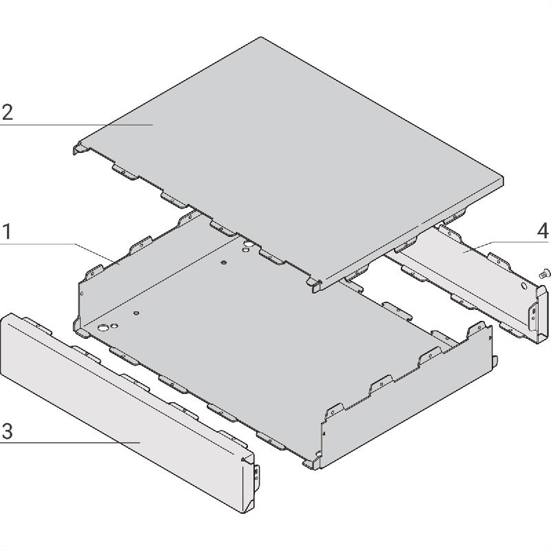 SCHROFF Coffret Interscale, non perforé, 88 mm, 399 mm, 221 mm_1