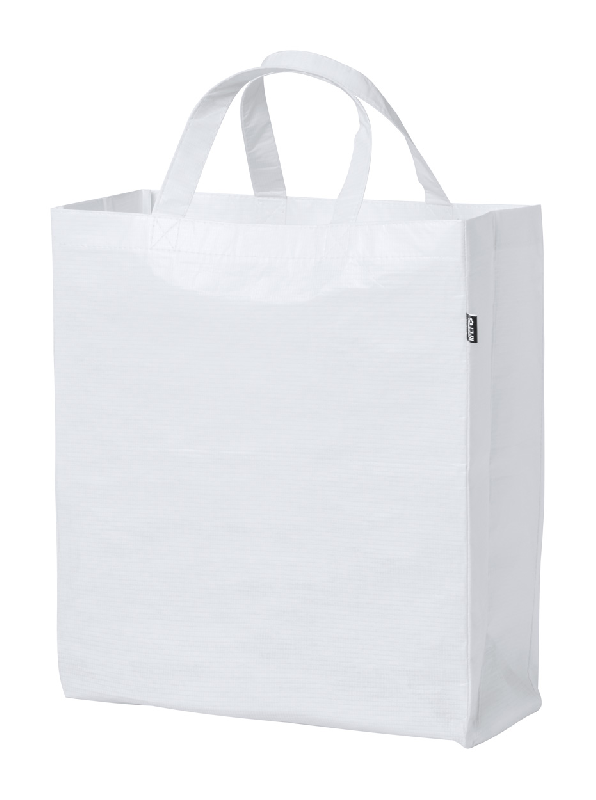 Sac shopping RPET - polyester laminé avec soufflet et anses courtes - 110 g/m² - labélisé RPET_1