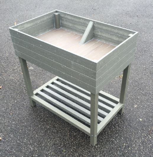 Carré de potager sur pied - 120 cm - 100% recyclé - robuste et sans entretien_1