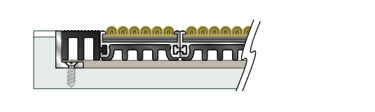 Tapis d'entrée ESPLANADE 1500 - 20 mm - aluminium avec inserts textile ou PVC - pour trafic élevé_1