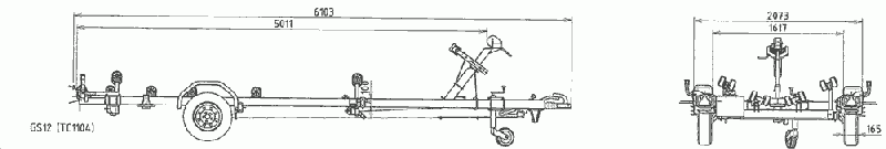 Remorque porte bateau 1000kg multi-rouleaux_1