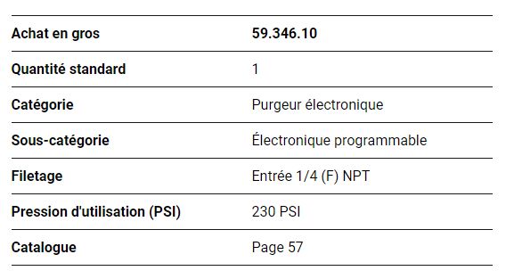 Purgeur automatique électronique - Topring 59.346 - Pression max 230 PSI - Température 0 à 60°C_1