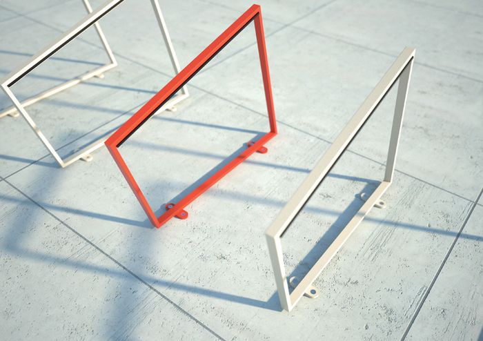 Ste111 arceau urbain Edgetyre - mmcité 1 a.S. - en acier galvanisé - hauteur 885 mm - bande de protection en caoutchouc_1