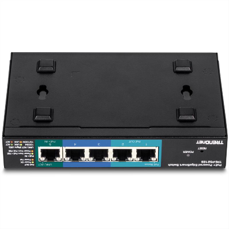 TRENDnet TPE-P521ES Switch EdgeSmart alimenté PoE+ Gigabit à 5 ports avec passthrough PoE_1