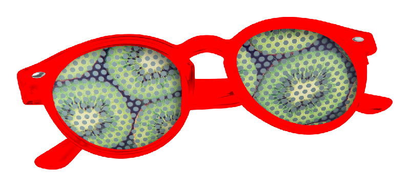 Lunettes de soleil en plastique - Protection UV400 - Couleur rouge - 24g_1