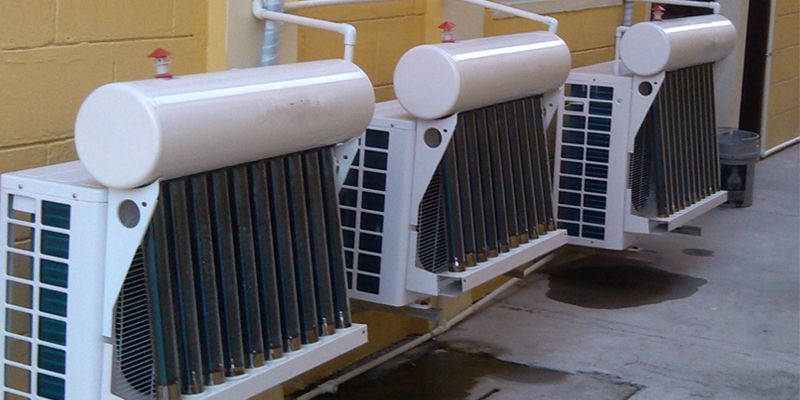 Climatiseur solaire thermique hybride - Supergreen Tech Co - avec tubes à vide économisant 30%-50% et compresseur Toshiba_1