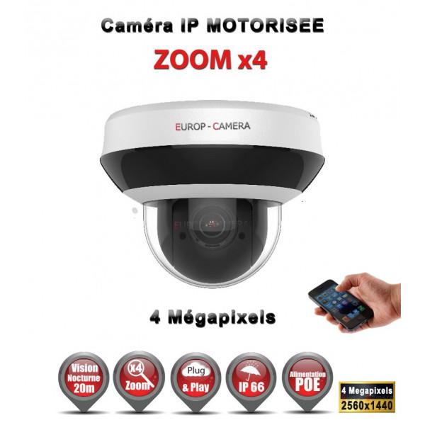 Kit vidéo surveillance pro IP Hikvision - 8 caméras PoE dômes motorisées IR 20m 4MP avec zoom x4 + enregistreur NVR 8 canaux H.265+ - disque dur 3000Go inclus_1