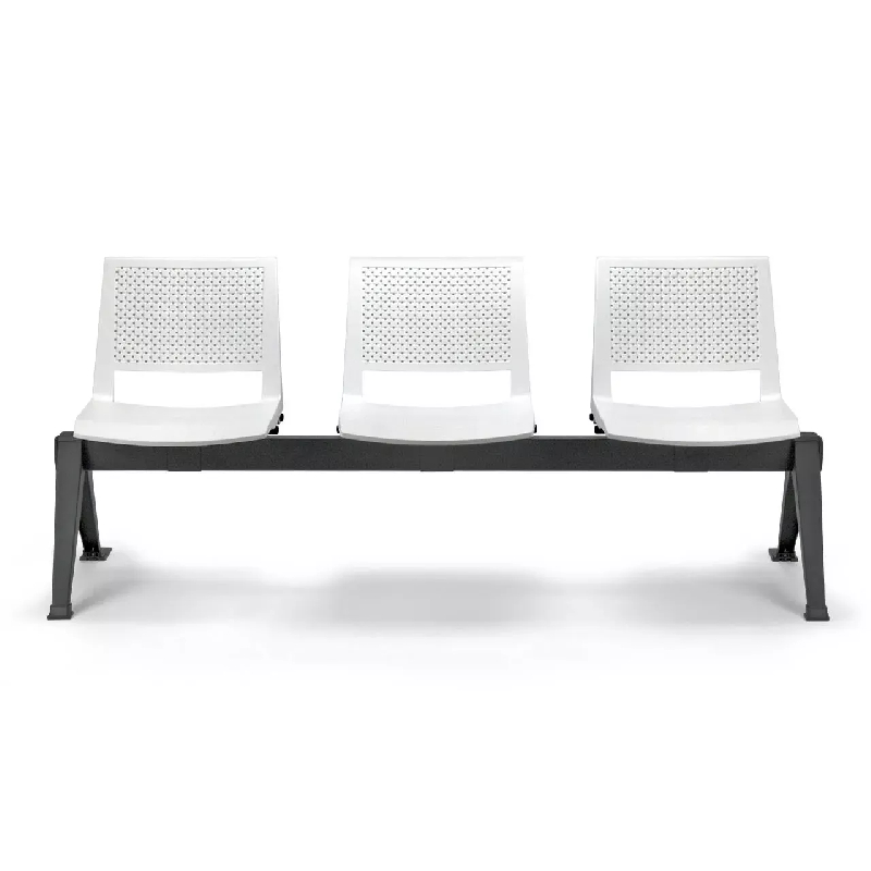 Poutre d'accueil visiteurs So Lugo - P35, 2 places, Paire d'accoudoirs fixes BR57, Piètement type F - robuste et confortable_1