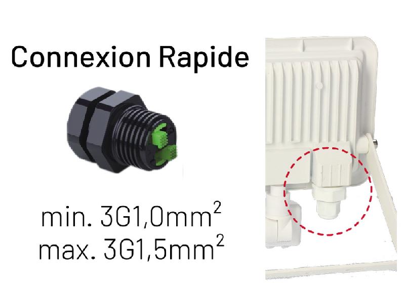 Projecteur mural KREON 2 - IP44, 20W, 4000K, 2000lm, blanc mat avec détecteur IR paramétrable_1