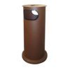 Sku: AC026 Alghero - Poubelle de ville avec cendrier - Cylindrique, tôle galvanisée, 440x400x1032_1