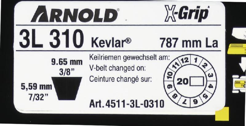 Courroie trapézoïdale X-Grip - type 3L-0310_1