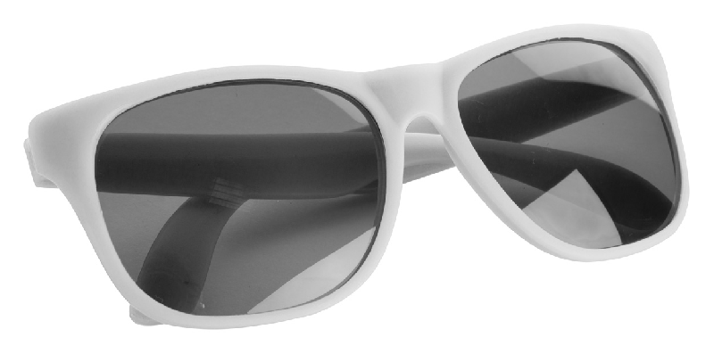 Lunettes de soleil en plastique mat - Protection UV400 - Couleur blanc - 20g_1