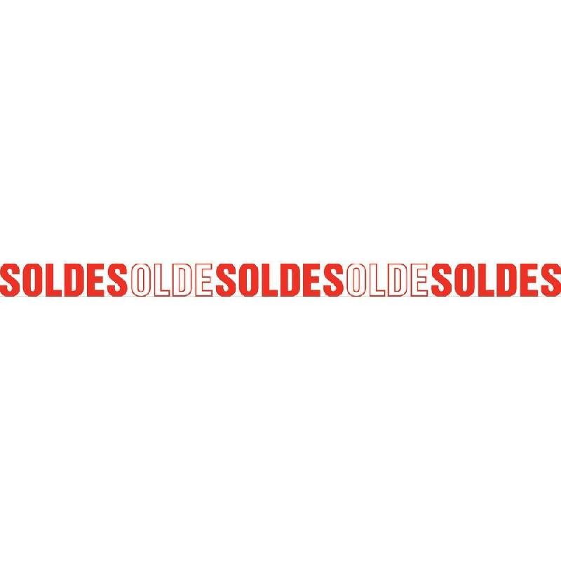 Affiche soldes 172x10 cm - blanche - Papier - Rouge secondaire_1