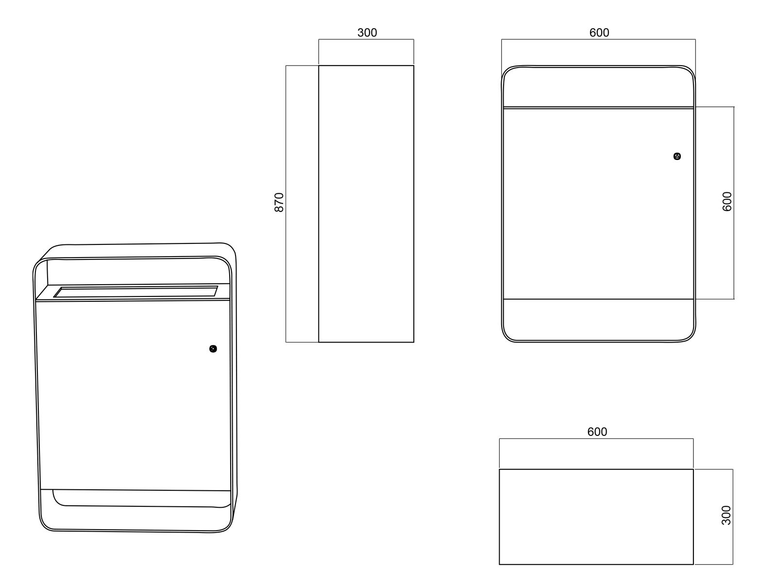La corbeille PLAZA - poubelle publique - The Italian Lab - L 600, P 300, H 870 mm - capacité 75 L_1