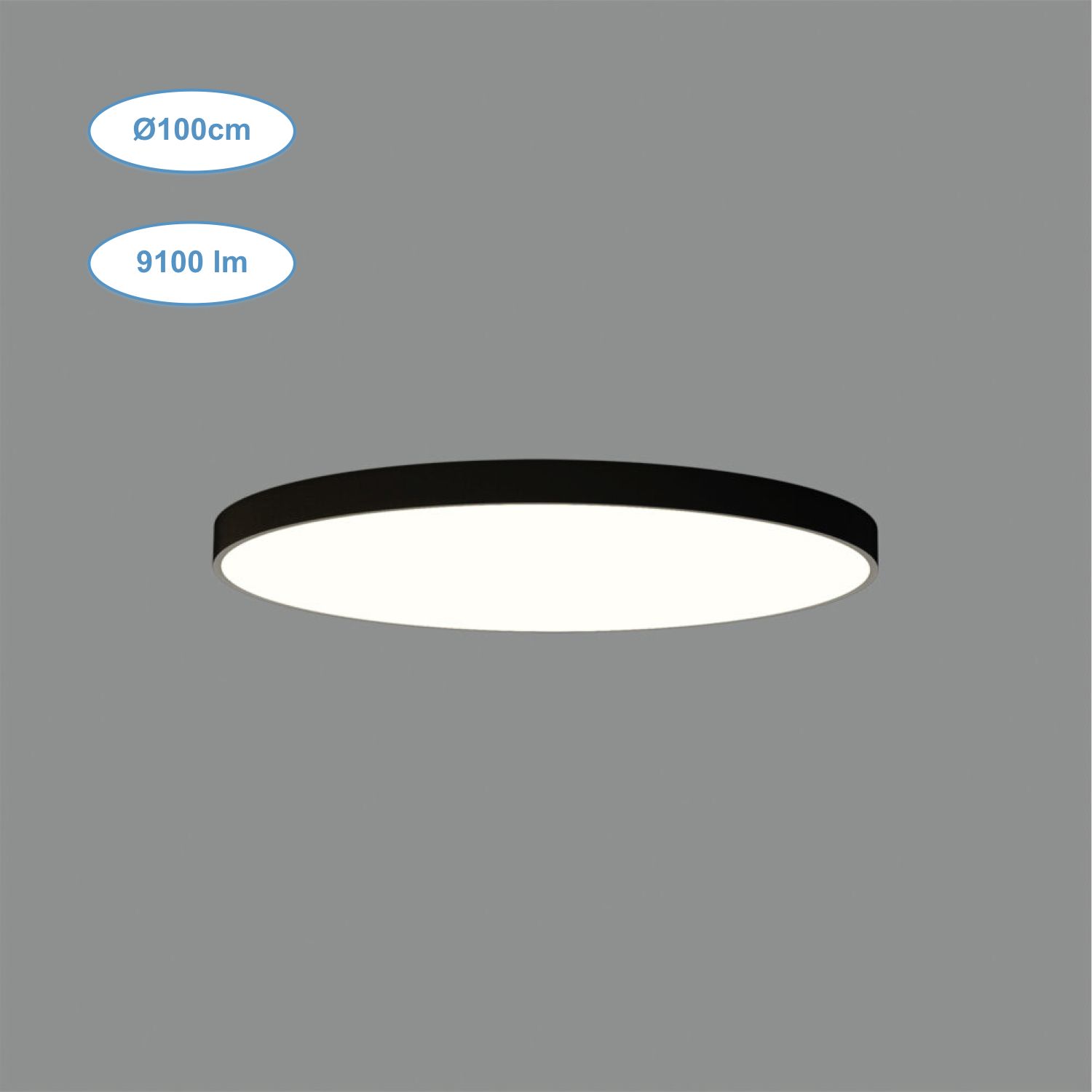 Plafonnier LED Ø100cm - 120W - 9100lm - Blanc ou Noir - Variation en Option - IP20_1