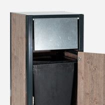 Poubelle publique - PMP0131 - Aubrilam - 108L - acier électrozingué et stratifié compact_1