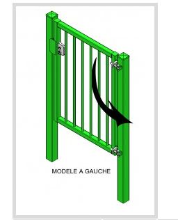 Portillon de sécurité industriel - France Arceaux - robuste et réglable avec serrure en aluminium_1