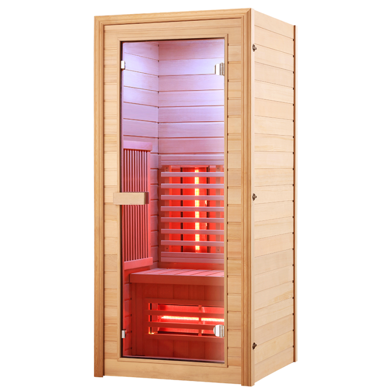 SAUNA ​​INFRAROUGE BOREAL® ​DIFFUSION 90 - 1 PLACE À SPECTRE COMPLET - ​90X90_1