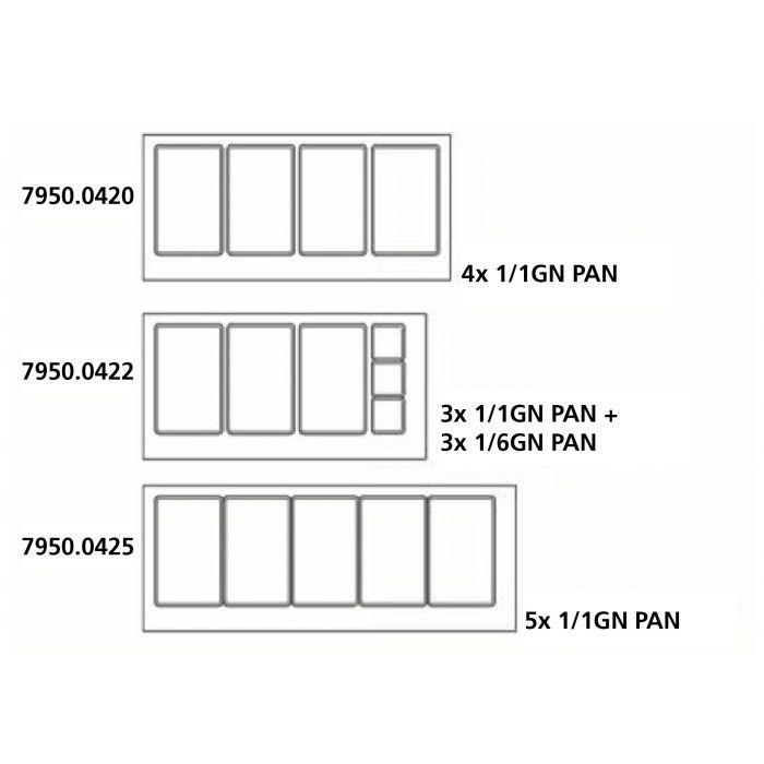 Table réfrigérée pâtisserie avec verre 2 portes 4x 1/1 gn récipient l1510mm 7950.0420 COMBISTEEL_1