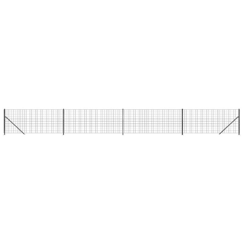 Vidaxl clôture en treillis métallique avec bride anthracite 1,1x10 m 154306_1