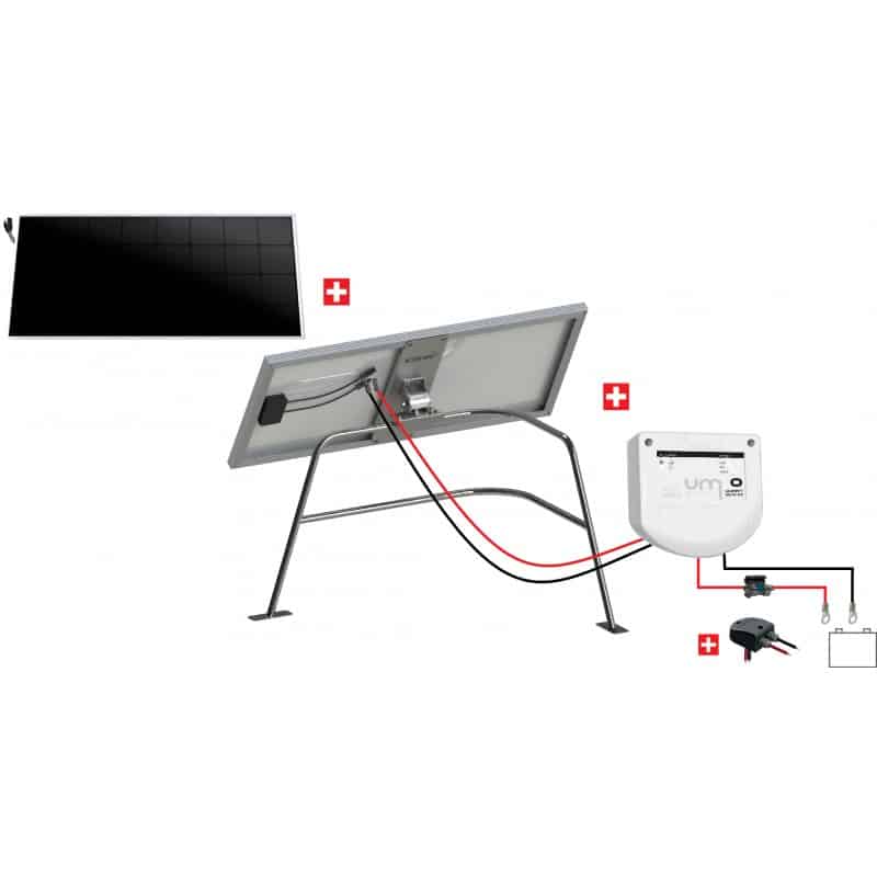 Kit solaire bateau 120W 12V MPPT back-contact - Panneau monocristallin et accessoires Uniteck_1