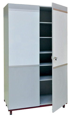Armoire tableau 1200 x 450 x 2000 mm - Réf RA 820 - BIOLAB avec surface magnétique et scriptible, portes battantes_1