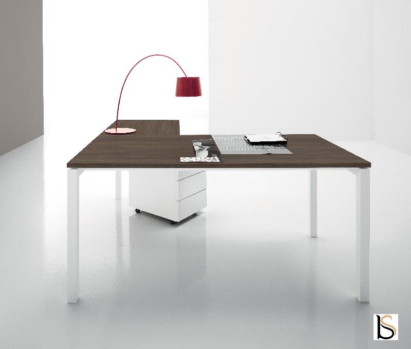 Bureau avec retour dégagé Yard - MARTEX - 160, Blanc_1