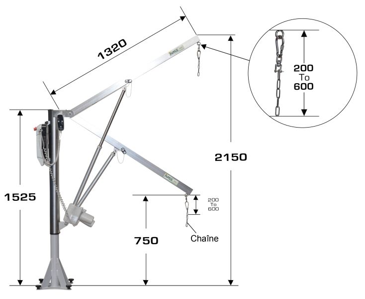 Lèves-personne - élévateur motorisé pour piscine et spa - pivotant sur 360° - modèle haut de gamme - structure en inox et acier galvanisé - charge 130 kg_1