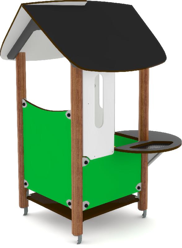 Maisonnette Unimini Ibbo réf-8047325 - Hags - Cabane de jeu pour enfants 1 à 5 ans - 1150x1150x1670 mm_1