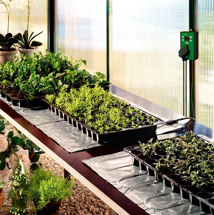 Tapis chauffant - 0.60x1.20m, 140W, avec thermostat pour température optimale_1