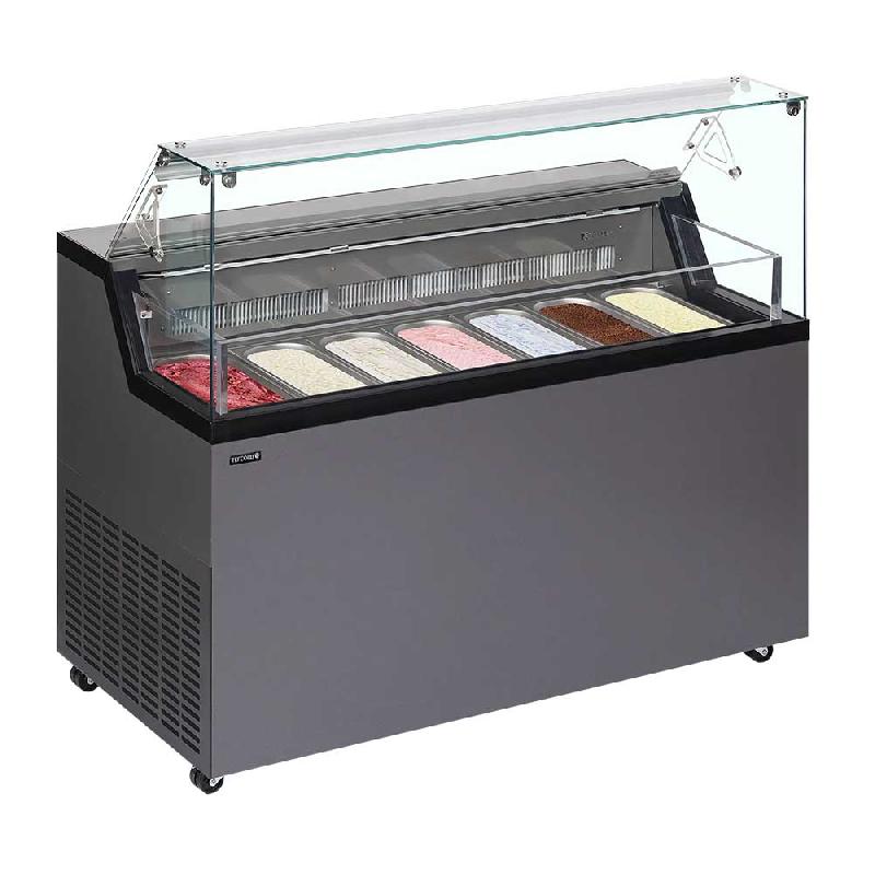 Vitrine pour glace en bac Anthracite RAL 7016 - 223 L | Tefcold - MIRABELLA7_1