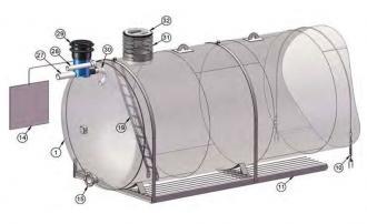 Cuve en acier à enterrer – 20 m3 - courte  - 305014_1