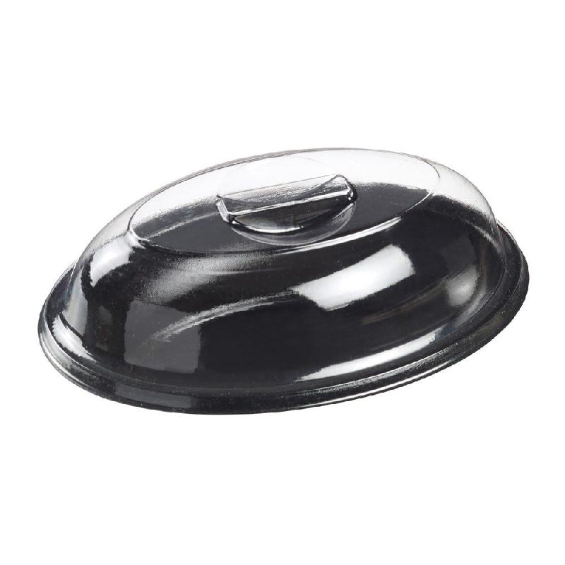 Ravier ovale Galaxie bagasse laminée noire 13,1x8,6x2,2cm - par 200_1