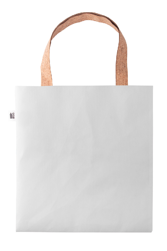 Sac shopping personnalisé - polyester RPET 600D - anse en liège naturel - impression sublimation - labélisé RPET_1