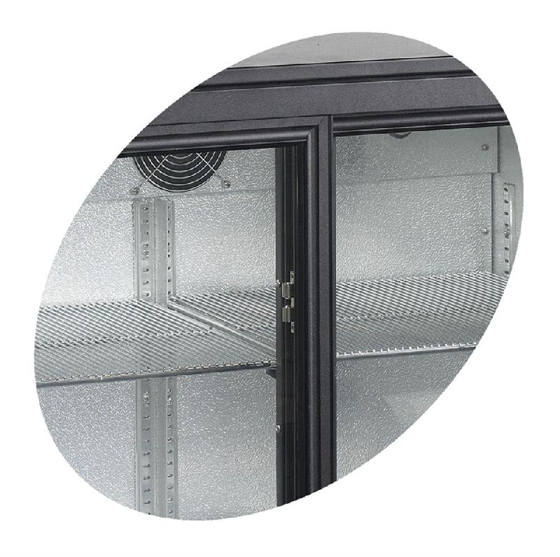 Arrière - bar 3 portes vitrées coulissantes et 6 clayettes chromées - 288 L | Tefcold - BA30S-3_1