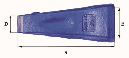 Dents de godet adaptables Feurst AF 3302 P - 4 kg - Dimensions précises_1