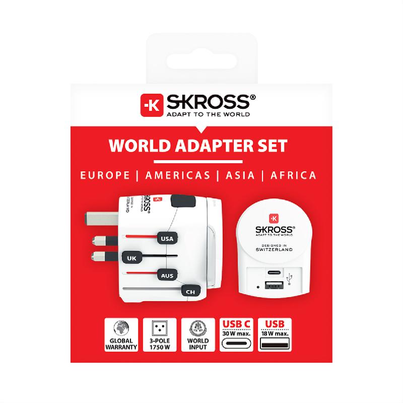 SKROSS PRO AC30PD White Adaptateur de voyage, monde_1