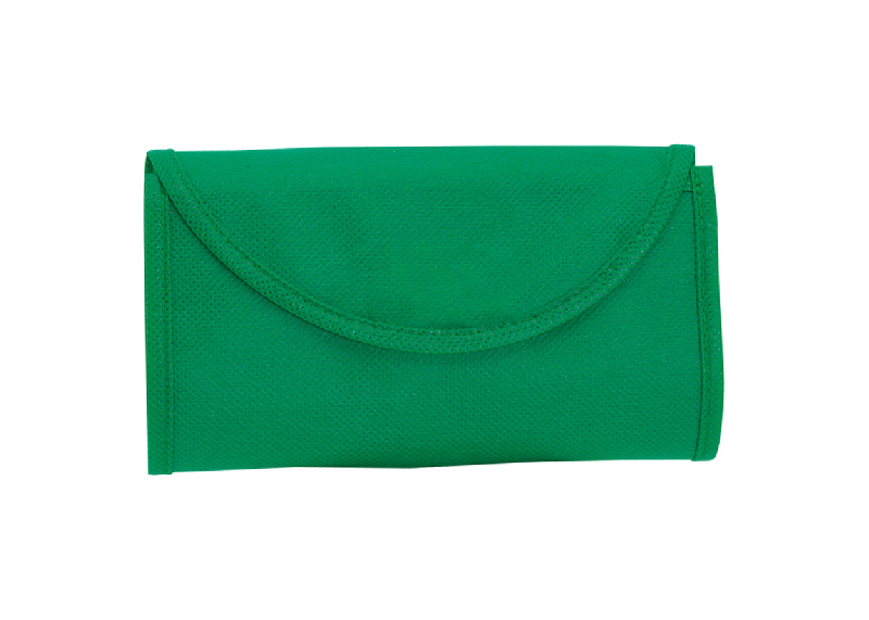 Sac shopping pliable - Non-woven 70 g/m² - Taille pliée 185×87 mm - Couleur vert_1
