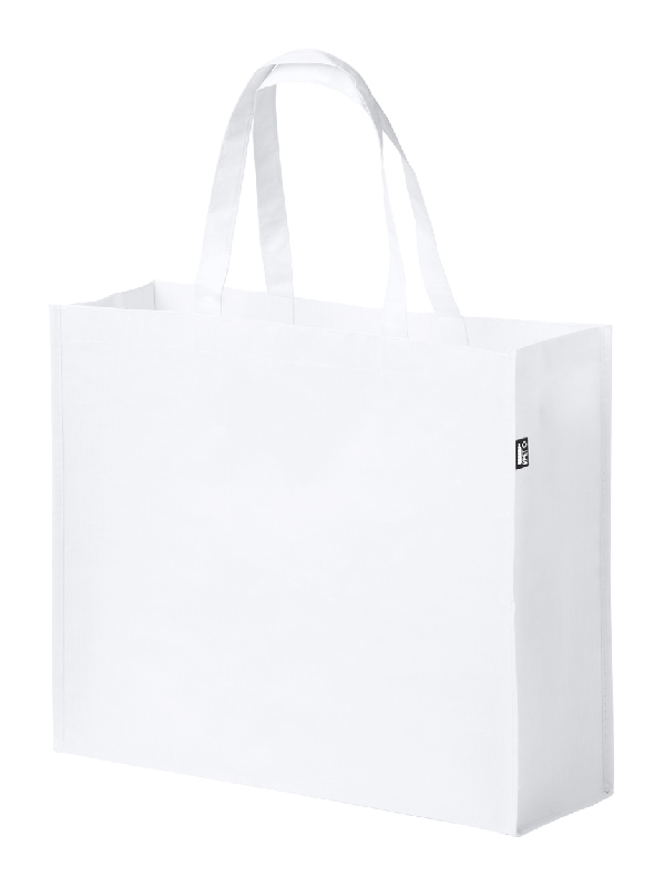 Sac shopping laminé en RPET - anses courtes et soufflet - 105 g/m² - labélisé RPET_1